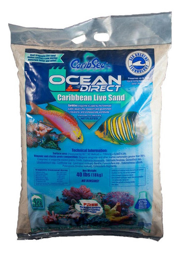 Substrato Vivo Para Aquários Marinhos Ocean Direct Live 18kg