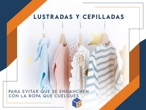 Pack 100 Perchas Niños Infantiles Barnizadas Madera Lustrada