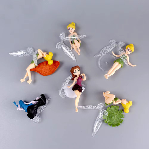 Kit 6 Miniaturas Fadas Disney Tinker Bell Rosetta Silvermist