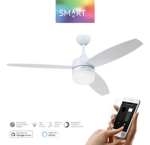 Coolfan Ventilador Techo Eliseo Smart 52in Google Home Alexa