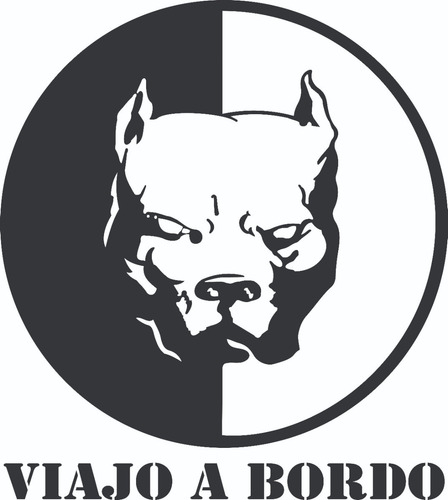 Imagen 2 de 2 de Calcomanía Pitbull A Bordo - Calcos Graficastuning