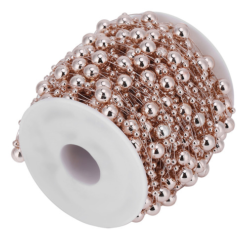 Cadena De Abalorios De Boda De 30 M De Oro Rosa, Imitación D