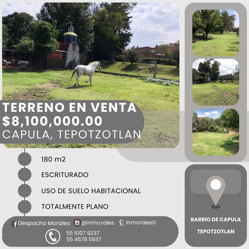 Terreno En Venta Barrio  Capula En Tepotzotlan