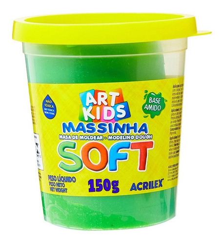 Massinha De Modelar Soft Pote 150g - Verde - Acrilex