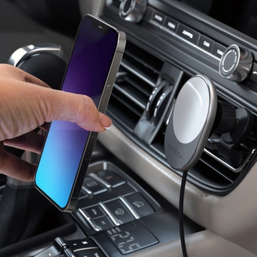 Imagen 6 de 10 de Soporte Celular Magsafe Carga Inalámbrica Para Auto Satechi
