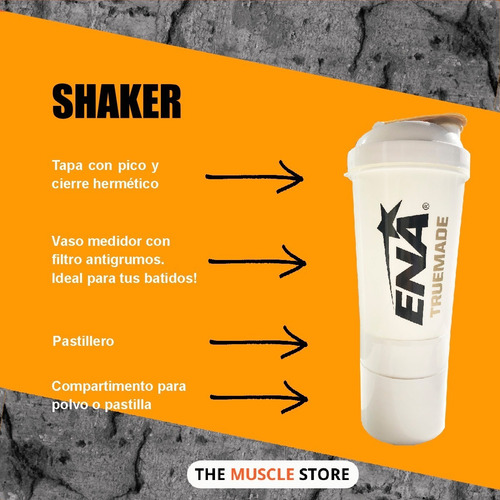 Imagen 4 de 8 de Shaker Plus Ena Vaso Mezclador De Proteinas Con Pastillero