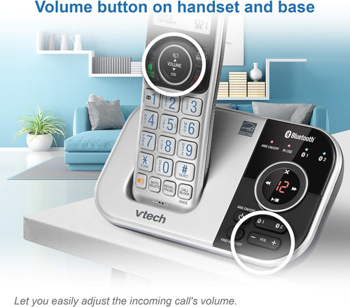 Teléfono Inalámbrico Vtech Vs112-2 Dect 6.0 Bluetooth 2...