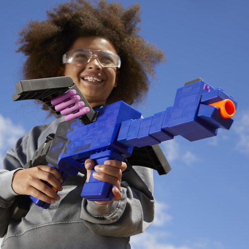 Blaster Nerf Minecraft Ender Dragon Con 12 Dardos De Espuma
