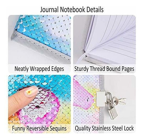 Imagen 2 de 5 de Play Tailor Unicorn Diario Cuaderno Con Candado Y Llave, Jue