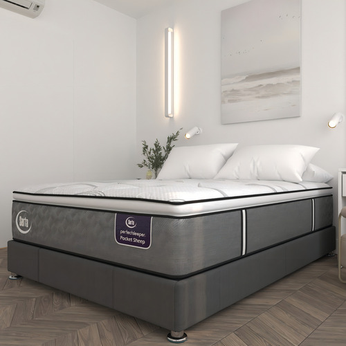 Colchón Individual Serta Tecnologia Natural Foam Con Resortes Individuales, Soport De Alta Densidad Y Máximo Confort Fresco Y Suave