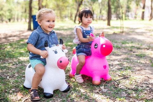 Machuka Inflable Vaca Montable 5543 Forma Vaca Rosa T