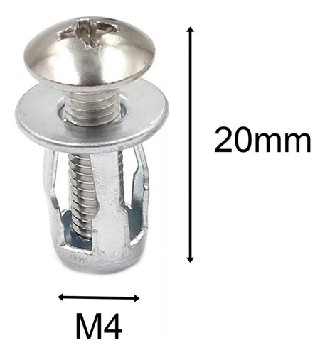 C 30 Piezas De Tuercas Y Tornillos Para Remaches En Forma
