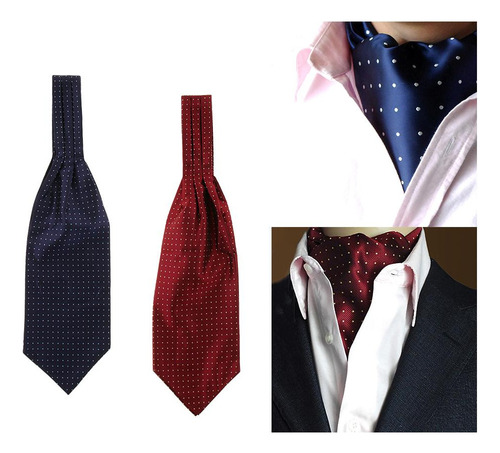 2 Piezas Hombres Formal Jacquard Auto Ascot