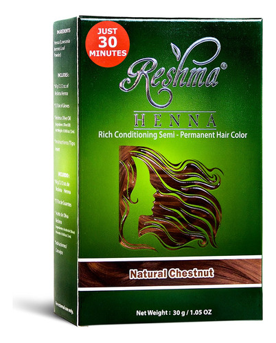 Reshma Beauty Tinte De Cabello Con Henna De 30 Minutos Con I