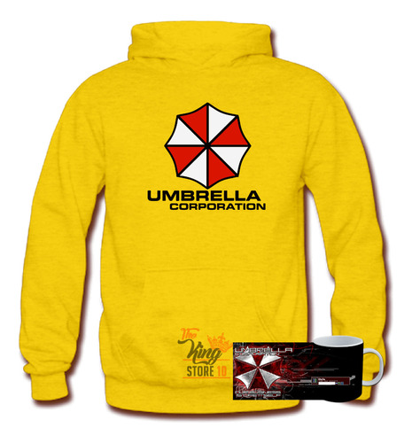 Poleron + Taza, Corporacion Umbrella, Resident Evil, Zoombies, Virus T, Muerte / The King Store