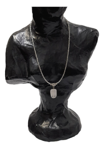 Csu1610 Collar Corto Dije Piedra Cuarzo Blanco