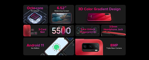 Imagen 2 de 6 de Teléfono Móvil Rojo Ulefone Note 10, Teléfono Inteligente An