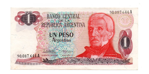 Billete Argentina 1 Peso Argentino Bottero 2604 Ex+