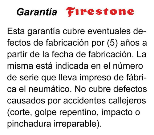 Imagen 3 de 8 de Neumático Firestone 175/70 R14 84t F-700 Ar