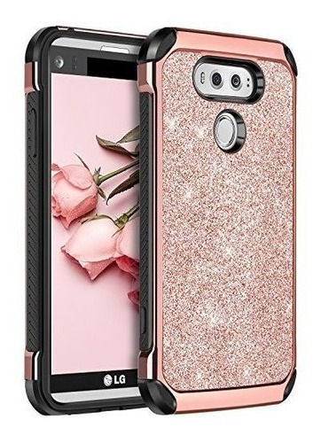 Estuche LG V20, Bentoben Glitter Bling Luxury 2 En 1 Cubiert