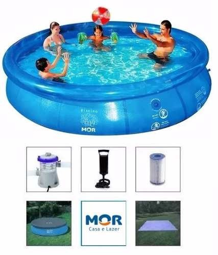 Piscina Mor 6700 Litros Bomba Filtro 110v Capa Forro Q1