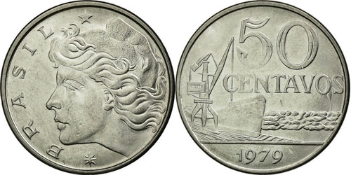 Moneda Brasil 50 Centavos 1979