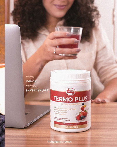 Termo Plus Tangerina Com Chá Verde Vitafor 240g