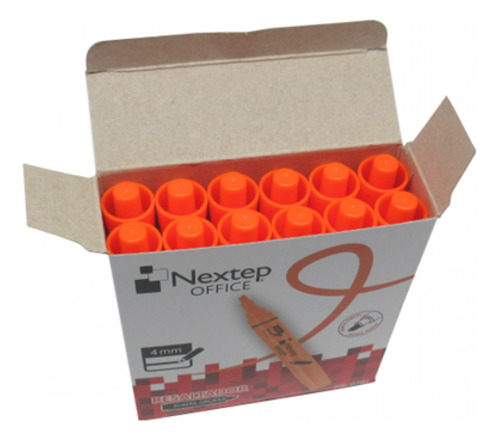 Marcatextos Nextep Ne-079j Color Naranja Caja Con 12 Piezas