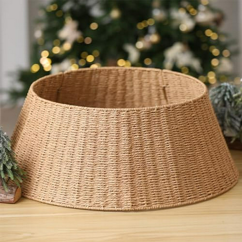 Cesta Árbol Navidad Tejida, Compatible Con Soporte De 27in.
