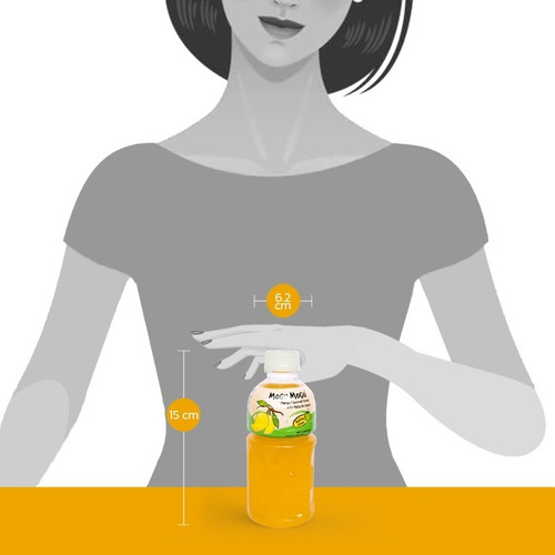 Imagen 4 de 5 de Bebida Mogu Mogu De Mango Con Nata De Coco 320ml