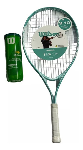 Raqueta Wilson Junior Serena 25 Jade Outlet Con Pelotas