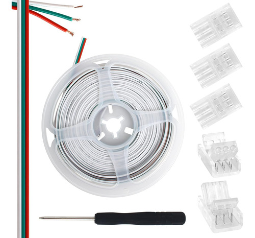 Kit De Conector De Tira Led De 3 Pines, 5 Piezas Conect...