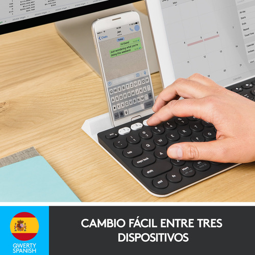 Teclado Inalámbrico Bluetooth Multidispositivo K780 Negro