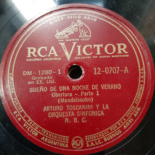 Pasta Arturo Toscanini Orq Nbc 1-8 Rca Victor Tc19