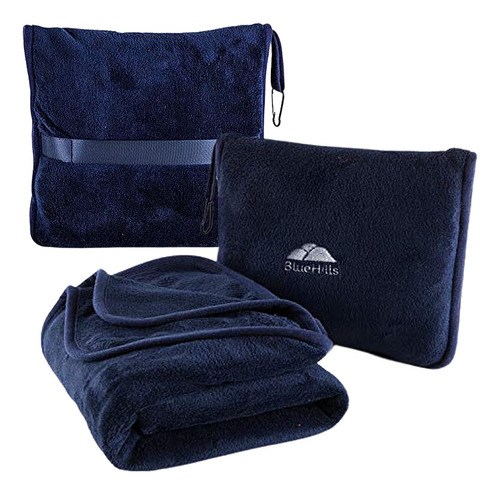 Bluehills Premium Soft Travel Blanket Pillow Airplane Blanke