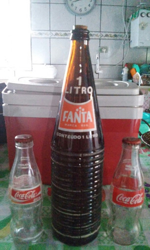 Da - Lote  2 Garafas Coca, 1 - Fanta Ambar