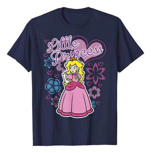 Playera Con Póster De Flores Y Corazones De Super Mario Pea