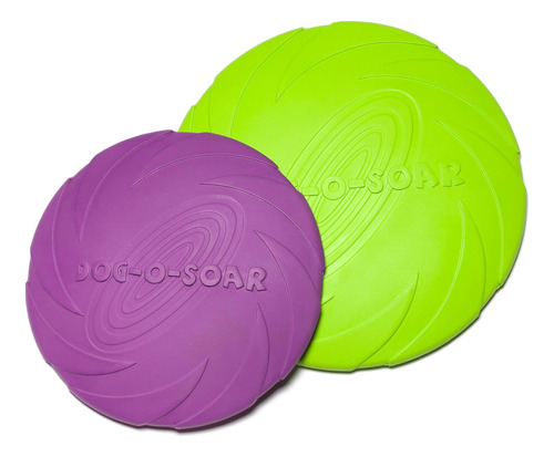 Dog Frisbee Doggy Saucer - Paquete De 2 Discos Frisbee De Go