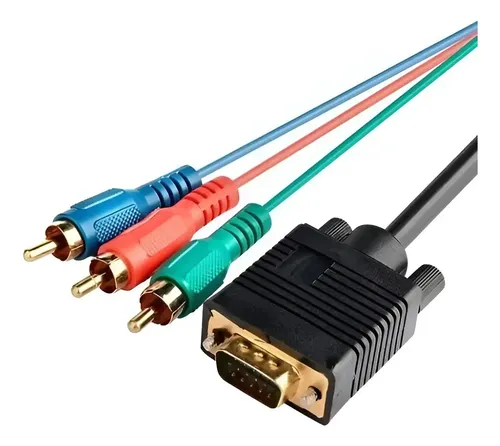 Cabo Adaptador Vga Macho P/ Vídeo Componente 3m X-cell | Parcelamento ...