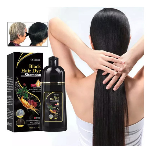 3 Unidades De Shampoos De Tintura De Cabelo Yyd Instant Blac