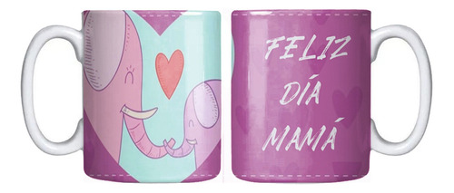 Tazón Día De La Madre Feliz Día Mamá Elefantes Grafimax