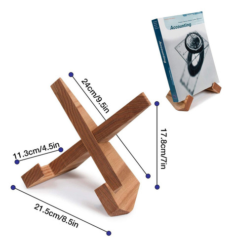 Porta Libros De Madera Soporte Para Libros Y Soportes Para L
