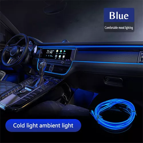 luz led para interior de coche, lámpara de Ambiente, luz fría con