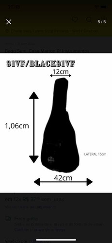 Imagem 11 de 11 de Bag Couro Para Violao Classico Luxo 91 Guitars 4ª Geração