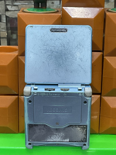 Gameboy Advance Sp Doble Brillo Carcasa Original | Cargador Celeste (Reacondicionado)