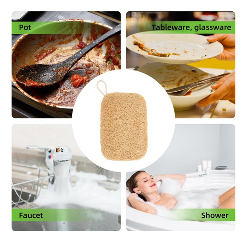 6 Piezas Esponjas De Luffa -para Limpieza De