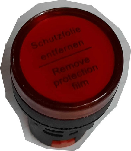 Imagen 2 de 2 de Piloto Ojo De Buey Luminoso Visor Led D 22mm 220/110v Rojo