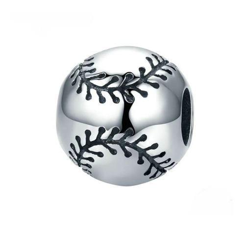 Charm De Pelota De Béisbol En Plata 925. Joyería Única.