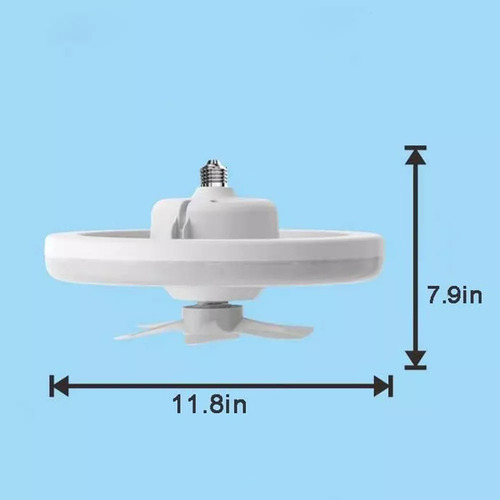 Ventilador De Techo Ajustable Con Luz, Lámpara Led 36 E27
