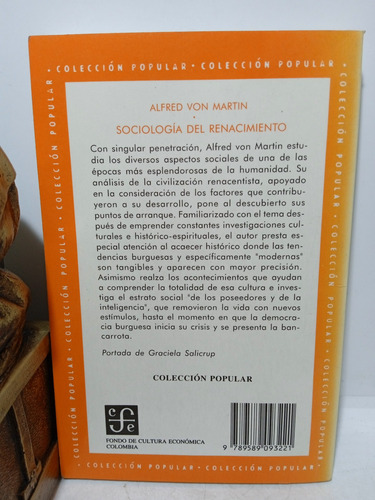 Sociología Del Renacimiento - Alfred Von Martin - Edit Fce